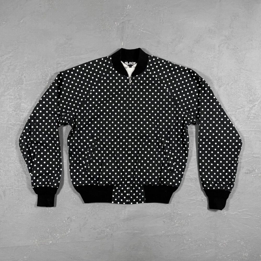 Black Comme des Garçons 2014 Polka Dot Bomber Jacket CDG Women's Large